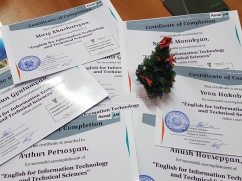 Certificates to Participants Having Successfully Accomplished Online Course on English for Specific Purposes